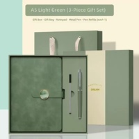 Carnet de notes A5 personnalisé en cuir PU, coffret cadeau d'entreprise avec reliure thermique, style professionnel, doté d'un fermoir magnétique