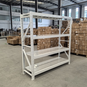 Estanterías de Almacenamiento de Alta Resistencia, Capacidad de Carga de 500 kg/Nivel, Estantes de Acero, Estanterías Industriales Apilables para Almacén, Estanterías Metálicas - Product Image 3