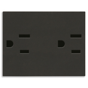 เต้ารับไฟฟ้าแบบ 2 ขา + ดิน 15 แอมป์ สีดำ มาตรฐานอเมริกา - Product Image 1