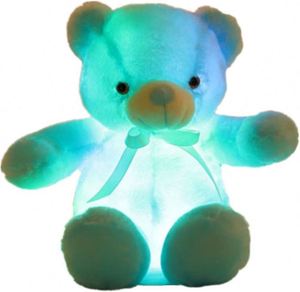 <b>Cute</b> LED Light-Up Teddy <b>Bears</b> Soft Relaxing Animal Toys Unisex Stress Relief Super Soft Plush PP Filling Wholesale - Product Image 1