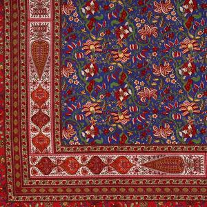 Draps plats en coton de qualité supérieure, imprimés à la main avec des motifs végétaux ethniques, 2 housses de coussin incluses, 300 fils, écologiques - Product Image 3