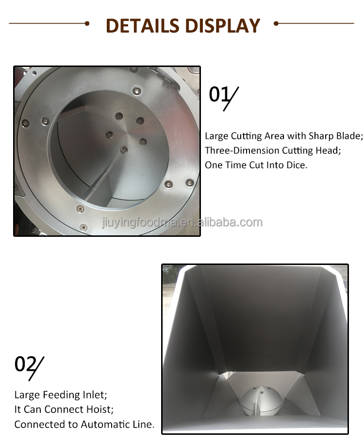 Commercial Stainless Steel 3D Fruit Processing Equipment Mango Onion Cassava Dicing Machine