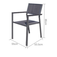 Ensemble de table et de chaises de salle à manger et d'hôtel en WPC moderne et durable pour l'extérieur, résistant aux intempéries, écologique, meubles de loisirs pour balcon
