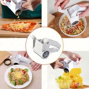 Râpe à fromage manuelle multifonction en acier inoxydable pour la cuisine, outil de découpe rotatif pour chocolat et fromage - Product Image 4