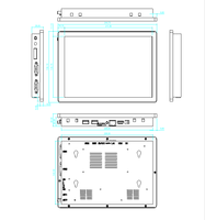 Panel Layar Sentuh LCD 10.1 Inci 1024*600 & 1280*800 Terintegrasi, Panel Sentuh Kapasitif Industri dengan Sistem Operasi Android dan Koneksi