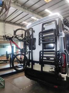 Venta al por mayor precio barato plegable caravana puerta trasera estante autocaravanas RV piezas accesorios con escalera - Product Image 4