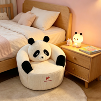 Canapé pouf géant en forme de panda, fauteuil de sol moelleux et mignon pour le salon
