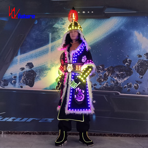 Sáng màu đen LED sáng <span class=keywords><strong>Armor</strong></span> cotton nói chung TV Movie trang phục cho người lớn & trẻ em 1 mảnh phù hợp với với áo choàng & quần short - Product Image 6