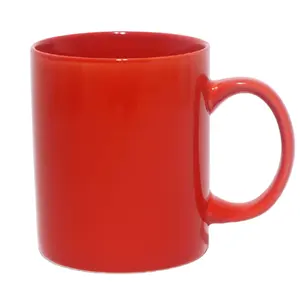 赤いギフトストレートセラミックマグウォーターカップカスタムオフィスホームミルクコーヒーカップ/ホワイトパターン朝食カップカスタマイズロゴ