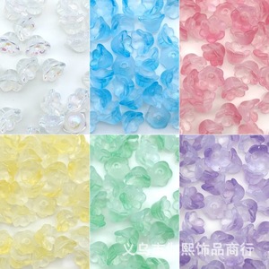 Perles en verre 7x12mm en forme de fleur, perles en vrac pour la fabrication de bijoux, origine Yiwu, printemps 2023 - Product Image 1