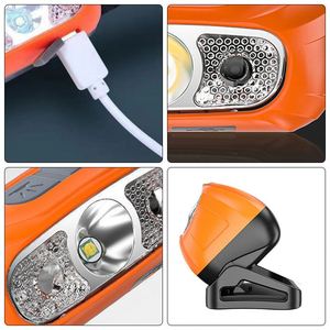 Custom Logo Head Flashlight Promotional Gifts <b>USB</b> Rechargeable <b>Mini</b> Headlamp Torch with Box - Product Image 5