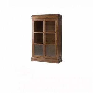 Muebles Modernos para el Hogar al por Mayor, Librería de Madera de Teca Africana/Alcanfor con 2 Puertas de Vidrio para Sala de Estar u Hotel - Product Image 4