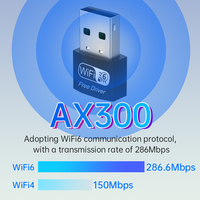 WIFI6 Tarjeta de red USB sin controlador Computadora de escritorio AX300 Receptor Wifi inalámbrico 802.11ax