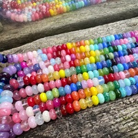 Perles rondes en agate naturelle de 5*8 mm, fortement polies, pour la fabrication de bijoux DIY