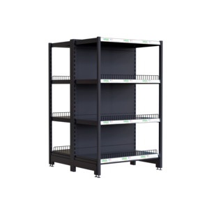 Estanterías de Supermercado de Alta Capacidad de Carga, Directas de Fábrica, Unidad de Góndola de Acero Azul con Rejilla Anticaídas para Almacén - Product Image 1