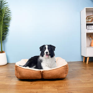 Cama para Mascotas Desmontable, Lavable, Cómoda, Resistente a la Suciedad, Antideslizante, de Felpa Suave y Piel Sintética para Perros y Gatos - Product Image 1
