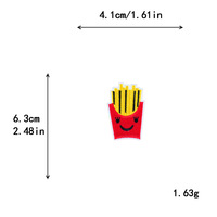 Sac de broderie personnalisé frites pop-corn série tissu de broderie autocollant chaussures chapeau décoratif patchs brodés stock