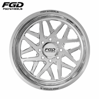 Jantes en alliage d'aluminium forgées et polies FGD à déport profond 22 24 26 28 30 pouces 8 trous 8x200 pour Ford F-450 2011~2014