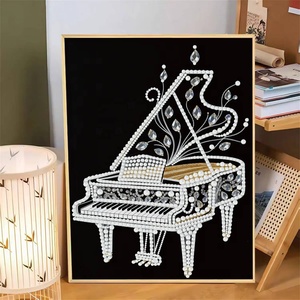 Kit de Bricolage Créatif Château de Feux d'Artifice à Peindre avec des Perles, Autocollant Artisanal Fait Main, Décoration Murale pour la Maison - Product Image 2