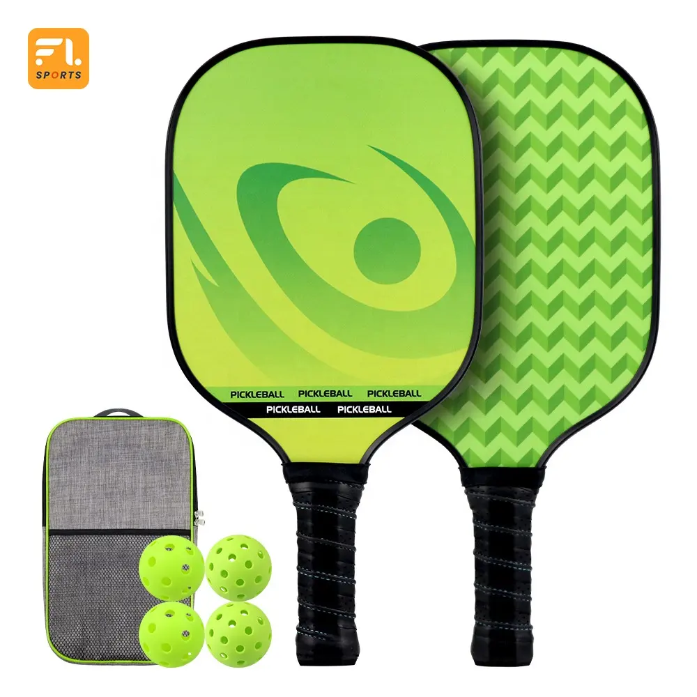 Fuli De Nieuwe Gekleurde Carbon Fiber Pickleball Peddels Pickelball Peddel Set