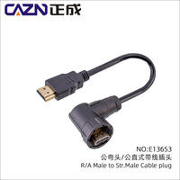 Connecteur DisplayPort HHDMI Industriel Étanche IP67 CAZN, Adaptateur de Données pour Caméra TV HD 4K, Ordinateur, Câble 0.3M 0.5M 1M 2M