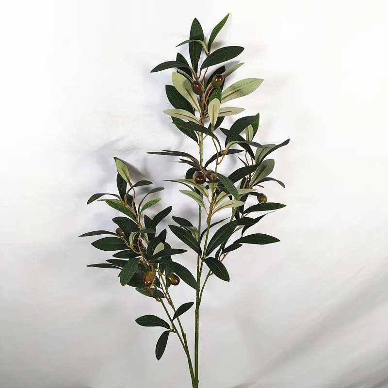 90cm Artificial Green Olive Branches Artificial Olive Spray para Home Office Loja Decoração