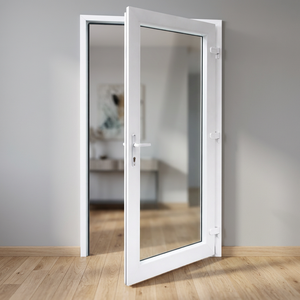 Porte à battant en PVC HOFFEN Thaïlande 81x205 cm, insonorisée, étanche, isolation thermique, design moderne pour hall de supermarché - Product Image 3