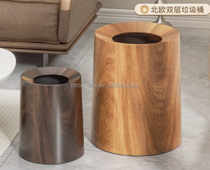रचनात्मक विशाल 6l/12L लकड़ी के संगमरमर खड़े कचरा बाथरूम के लिविंग रूम के लिए लिलेस कचरा टोकरी को पी सकते हैं - Product Image 4