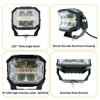 SM203 80W LED Arbeits leuchte IP6K9K Wasserdicht ECE R65 SAE zertifiziert 12-24V mit 9 Blitz mustern