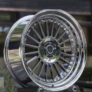 Rines Cóncavos Cromados 4X108 5X120 5X112 para Autos, Rines de 17 18 19 Pulgadas con Tecnología Flow Forming para Alpina <span class=keywords><strong>BMW</strong></span> E60 E39 E38 E34 - Product Image 1
