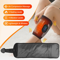 Wiederaufladbarer Heiz-Vibrations-Luftdruck-Massagegürtel für Arm, Oberschenkel und Wade, Kabelloser Heißkompressions-Beinmassagegerät