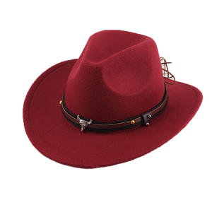 Vente en gros Chapeaux Fedora à large bord Femmes Hommes Cow Boy Western Chapeau de cowboy avec ceinture de taureau - Product Image 3