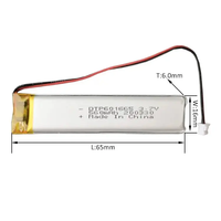 Batteries lithium-ion semi-solides en pochette 3,7 V à capacités multiples (300 mAh, 480 mAh, 600 mAh) 601665 certifiées KC pour matériel VR