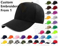 Ongestructureerde Geborduurde Navy Captain Baseballpet Gewassen Katoenen Nautische Pet Met Oxford Poplin Stof Fruit Dot