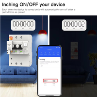 Compteur d'énergie intelligent monophasé WIFI 2P Kwh compteur de surveillance disjoncteur relais temporisé avec protection contre les fuites 63A par TUYA