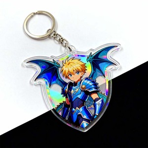 3D Lenticular Flip Keychains Double-side 3D Anime Keyrings PET Acrylic 3D Anime Motion Keyring for Decor
