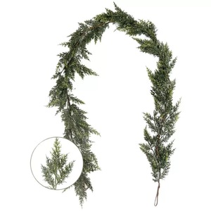 Ghirlanda Artificiale Verde Natalizia LINGKAI 1,8m, Realistica, in Cipresso e Pino Sempreverde, per Tavolo e Caminetto - Product Image 6