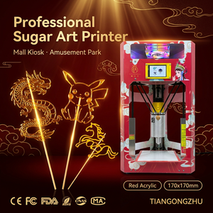 Impresora Profesional de Arte en Azúcar 3D, Automática, RGB, Acrílico Rojo, para Kioscos de Centros Comerciales y Parques de Diversiones, Certificada por CE, FDA y FCC - Product Image 1