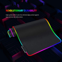 Tapis de souris de jeu LED RGB étanche XL sur mesure, avec port micro USB, en caoutchouc carré – Vente chaude en gros