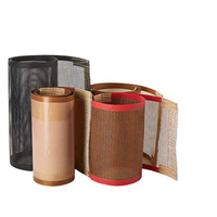 Banda Transportadora de Malla de PTFE Resistente a los Rayos UV, Banda de PTFE de Malla Abierta Negra para Máquina UV, Antiadherente, Personalizada, para Altas Temperaturas