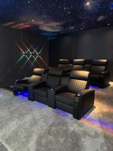 أريكة كهربائية عصرية فاخرة من الجلد الحقيقي ، أريكة تلقائية وظيفية للأفلام ، غرفة وسائط منزلية ، كرسي مسرح ، مقاعد مستلق - Product Image 4