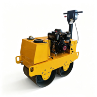 Compacteur vibrant portatif à double tambour, petit compresseur vibrant autoporté pour chantier de construction