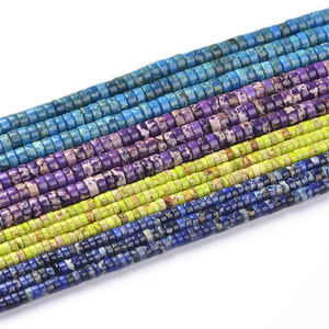 Venta al por mayor HeiShi Natural Imperial Jasper piedras preciosas de alta calidad negro y <span class=keywords><strong>azul</strong></span> cuentas redondas para la fabricación de joyas - Product Image 3