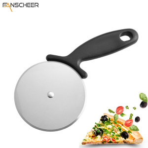 Stainless Steel Pizza Cutter <b>Large</b> Black Handle Non Slip Pizza Wheel Tool - Product Image 5