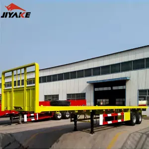 Hoge Kwaliteit 20 Voet 40 Voet Container Verzending Flat Deck Hoge Bed Platform Flatbed Truck