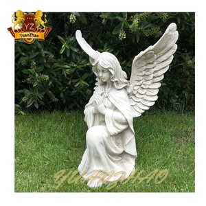 Morden Thiết kế trang trí sân vườn Tay Chạm Khắc lớn trừu tượng đá cẩm thạch thiên thần điêu khắc tượng - Product Image 2