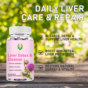 OEM Enhance Immunity Liver Detox Cleanse Softgels Choline Milk Thistle Herbal Liver Detox Cleanse Softgels <b>Supplement</b> - Product Image 6