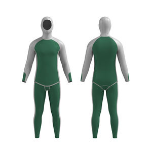 Özel Tasarım İki Parçalı Su Geçirmez Baskılı Erkekler İçin Kapüşonlu Yaka ve Uzun Kollu 7mm Kalınlığında Serbest Dalış Elbisesi - Product Image 1