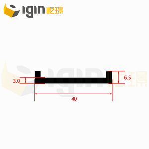 Plaque de pression en alliage d'aluminium Igin pour mur-rideau 40 mm 6,5x3,0 mm pour la construction et la décoration - Product Image 4
