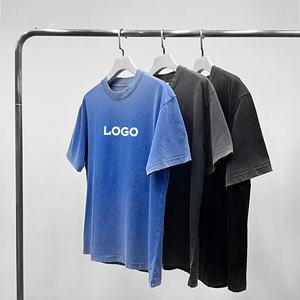 เสื้อยืดผ้าฝ้ายฟอกสีลายบ็อกซี่260วินเทจ330 430 300Gsm เสื้อยืดซักด้วยกรดออกแบบได้ตามที่ต้องการเสื้อยืดโอเวอร์ไซส์ - Product Image 2